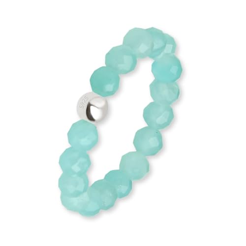 GD GOOD.designs Anti Stress Ring aus Amazonit Naturstein Perlen für Damen - Elastische Anxiety Rings - Fidget Ringe I Ringgröße 52-60 von GD GOOD.designs