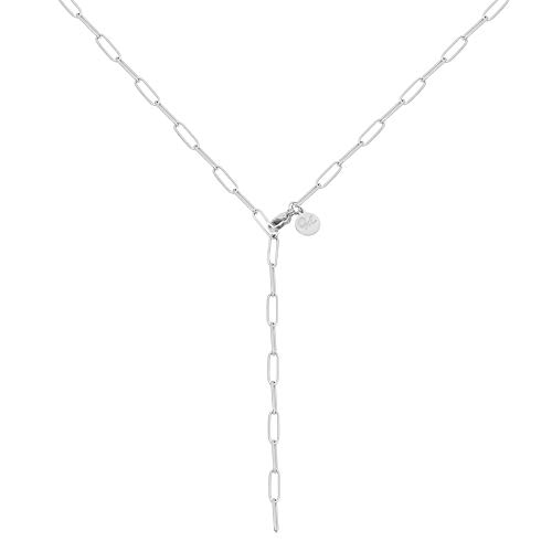 GD GOOD.designs Gliederkette Silber Damen - Wasserfeste Y Kette I Verstellbare Ankerkette aus hautverträglichem Edelstahl I Frauen Halskette von GD GOOD.designs