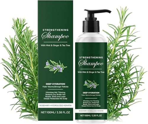 Bio-Rosmarin-Haarshampoo, Rosmarin-Shampoo für natürliches Haarwachstum, pflegt weich und flauschig, für Frauen und Männer, Reisegröße 100 ml von GDBTJIMH