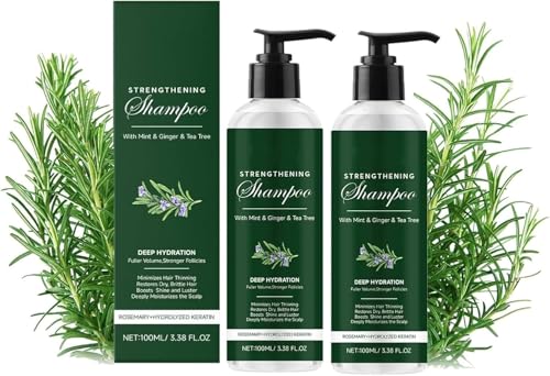 Bio-Rosmarin-Haarshampoo, Rosmarin-Shampoo für natürliches Haarwachstum, pflegt weich und flauschig, für Frauen und Männer, Reisegröße 100 ml von GDBTJIMH