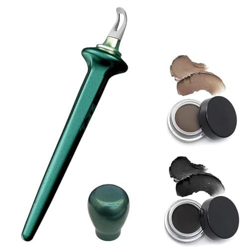 Eyeliner-Set, Silikon-Eyeliner-Tool mit schwarzer und brauner Creme, für klassisches und geschwungenes Augen-Make-up von GDBTJIMH