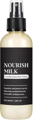 Nourish Milk Conditioning Haargrundierung, Leave-In-Conditioner-Spray, verbessert trockenes oder krauses Haar mit Milchproteinen, geeignet für alle Haartypen von GDBTJIMH