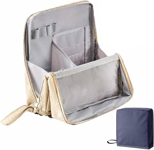 Stand-Make-up-Tasche, wasserdichter Make-up-Organizer mit Fächern, großes Fassungsvermögen, für unterwegs oder zu Hause Stand-Make-up-Tasche, wasserdichter Make-up-Organizer mit Fächern, großes Fassungsvermögen, für unterwegs oder zu Hause von GDBTJIMH