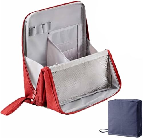 Stand-Make-up-Tasche, wasserdichter Make-up-Organizer mit Fächern, großes Fassungsvermögen, für unterwegs oder zu Hause Stand-Make-up-Tasche, wasserdichter Make-up-Organizer mit Fächern, großes Fassungsvermögen, für unterwegs oder zu Hause von GDBTJIMH
