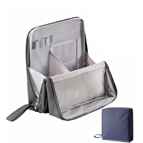 Stand-Make-up-Tasche, wasserdichter Make-up-Organizer mit Fächern, großes Fassungsvermögen, für unterwegs oder zu Hause Stand-Make-up-Tasche, wasserdichter Make-up-Organizer mit Fächern, großes Fassungsvermögen, für unterwegs oder zu Hause von GDBTJIMH