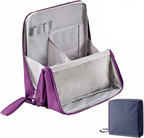 Stand-Make-up-Tasche, wasserdichter Make-up-Organizer mit Fächern, großes Fassungsvermögen, für unterwegs oder zu Hause von GDBTJIMH