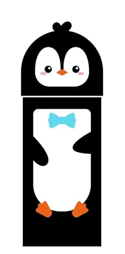 GDFJBG Kawaii 2-in-1 weiches Silikon-Federmäppchen in Pinguinform für die Schule, mit Reißverschluss, aus Silikon, Stiftemäppchen, Buntstifte, Filzstifte, Pinguin mit Fliege, giraffen von GDFJBG