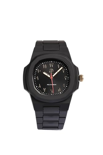 GDL GIOVANNI DE LUCA Elegante Armbanduhr Damen und Herren mit Polycarbonat-Gehäuse 40,5 × 8,8 mm, arabisches schwarzes Zifferblatt, schwarzes Armband und Quarzwerk GDL GIOVANNI DE LUCA Elegante Armbanduhr Damen und Herren mit Polycarbonat-Gehäuse 40,5 × 8,8 mm, arabisches schwarzes Zifferblatt, schwarzes Armband und Quarzwerk von GDL GIOVANNI DE LUCA
