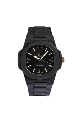 GDL GIOVANNI DE LUCA Elegante Armbanduhr Damen und Herren mit Polycarbonat-Gehäuse 40,5 × 8,8 mm, schwarzes Zifferblatt, schwarzes Armband und Quarzwerk GDL GIOVANNI DE LUCA Elegante Armbanduhr Damen und Herren mit Polycarbonat-Gehäuse 40,5 × 8,8 mm, schwarzes Zifferblatt, schwarzes Armband und Quarzwerk von GDL GIOVANNI DE LUCA