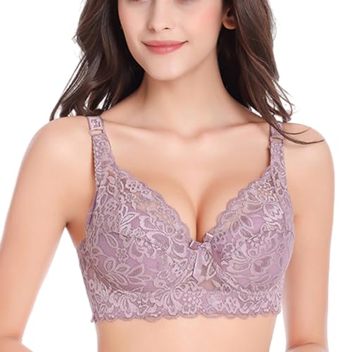 GDNIA Damen Push Up Bügel BH mit Spitze Soft Cup Verstellbarem Support Große Größen BHS von GDNIA