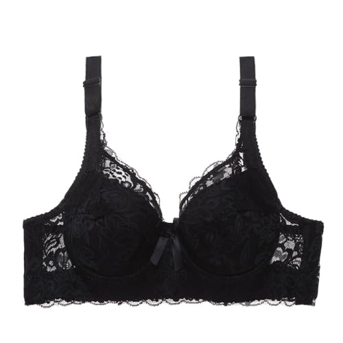 GDNIA Damen Push Up Bügel BH mit Spitze Soft Cup Verstellbarem Support Große Größen BHS von GDNIA