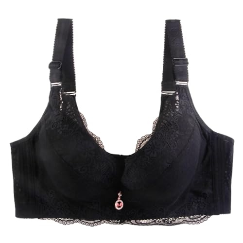 GDNIA Damen-Push-up-Spitzen-BH in Übergröße, breiter Rücken mit Breiten Seiten, verlängerter, gepolsterter Komfort-BH von GDNIA