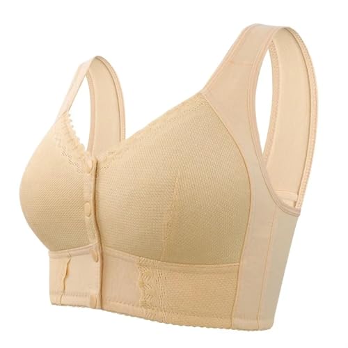GDNIA Frontverschluss Push-up-Form-BH, praktischer Schlaf-BH mit Druckknopf atmungsaktiv bequem von GDNIA