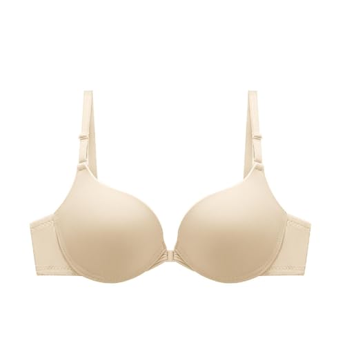 GDNIA Frontverschluss Racerback Push Up Deep V BH Nahtloser, weicher, komfortgepolsterter Bügel-Lift-up-BH von GDNIA