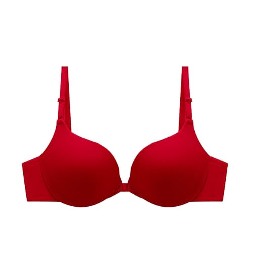 GDNIA Frontverschluss Racerback Push Up Deep V BH Nahtloser, weicher, komfortgepolsterter Bügel-Lift-up-BH von GDNIA