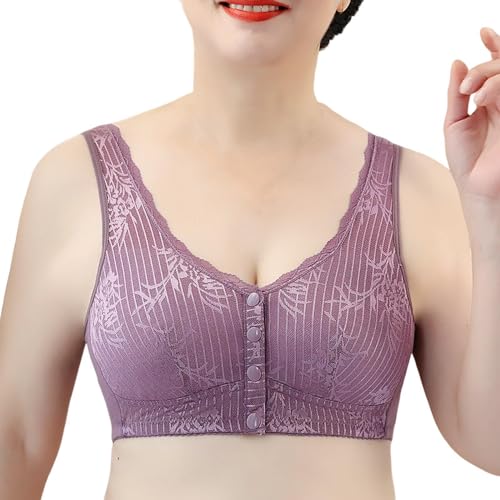 GDNIA Praktische vordere Knopf-Schlaf-Gänseblümchen-BHS mit voller Abdeckung Drahtlose Baumwoll-Sport-BHS für Frauen Mädchen von GDNIA