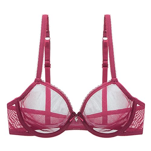 GDNIA Sexy Spitze Mesh für Frauen durchsichtige BHS ungefütterte Bügel Nicht gepolstert ultradünnes klares Bralette von GDNIA