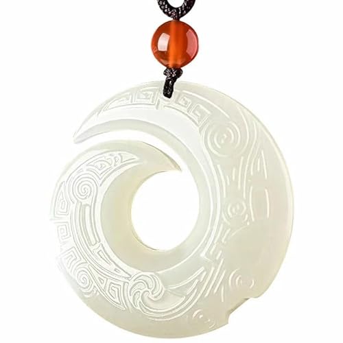 GDSCSKKS Hetian Jade Glücksbringer-Halskette, Unisex, chinesischer Feng Shui-Schmuck für Männer und Frauen, kommt mit einer schönen Box, geeignet als Geschenk, 40 mm, Achat GDSCSKKS Hetian Jade Glücksbringer-Halskette, Unisex, chinesischer Feng Shui-Schmuck für Männer und Frauen, kommt mit einer schönen Box, geeignet als Geschenk, 40 mm, Achat von GDSCSKKS