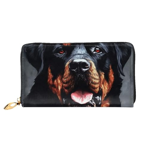 GDSHJKLW Coole Rottweiler-Hundekunst-Damen-Geldbörse, Leder, Reißverschluss, Clutch, wasserdicht, Kreditkartenetui mit Handyhalter, Reise-Münzgeldbörse GDSHJKLW Coole Rottweiler-Hundekunst-Damen-Geldbörse, Leder, Reißverschluss, Clutch, wasserdicht, Kreditkartenetui mit Handyhalter, Reise-Münzgeldbörse von GDSHJKLW