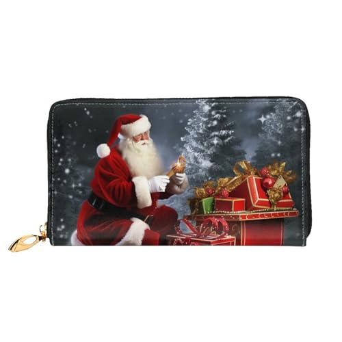 GDSHJKLW Damen-Geldbörse, Leder, Reißverschluss, wasserdicht, Kreditkartenetui mit Handyhalter, Reise-Münzgeldbörse mit Aufschrift "Merry Christmas" GDSHJKLW Damen-Geldbörse, Leder, Reißverschluss, wasserdicht, Kreditkartenetui mit Handyhalter, Reise-Münzgeldbörse mit Aufschrift "Merry Christmas" von GDSHJKLW