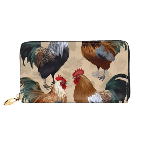 GDSHJKLW Damen-Geldbörse mit Hahn- und Huhn-Aufdruck, Leder, Reißverschluss, wasserdicht, Kreditkartenetui mit Handyhalter, Reise-Münzgeldbörse GDSHJKLW Damen-Geldbörse mit Hahn- und Huhn-Aufdruck, Leder, Reißverschluss, wasserdicht, Kreditkartenetui mit Handyhalter, Reise-Münzgeldbörse von GDSHJKLW
