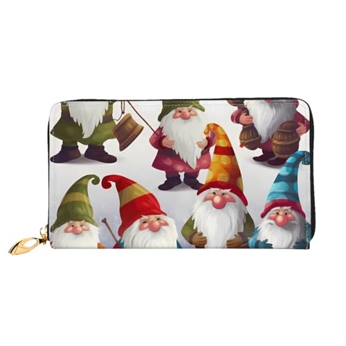 GDSHJKLW Damen-Geldbörse mit lustigem Zwergenmotiv, Leder, Reißverschluss, wasserdicht, Kreditkartenetui mit Handyhalter, Reise-Münzgeldbörse von GDSHJKLW