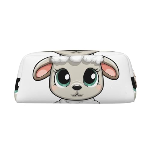 GDSHJKLW Federmäppchen aus Lammleder, großes Fassungsvermögen, Make-up-Tasche mit Reißverschluss, für Damen und Herren, Reise-Kulturbeutel, wasserdicht, Kosmetiktasche, weit geöffnetes Münzfach von GDSHJKLW