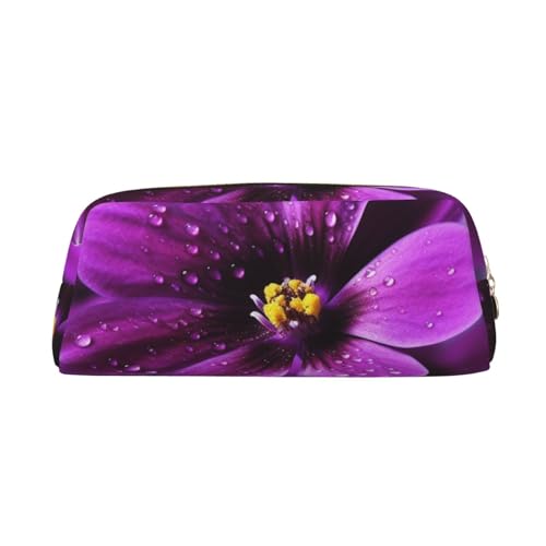 GDSHJKLW Federmäppchen aus Leder, mit großem Fassungsvermögen, Make-up-Tasche mit Reißverschluss, für Damen und Herren, Reise-Kulturbeutel, wasserdicht, Kosmetiktasche, weit geöffnetes Münzfach von GDSHJKLW