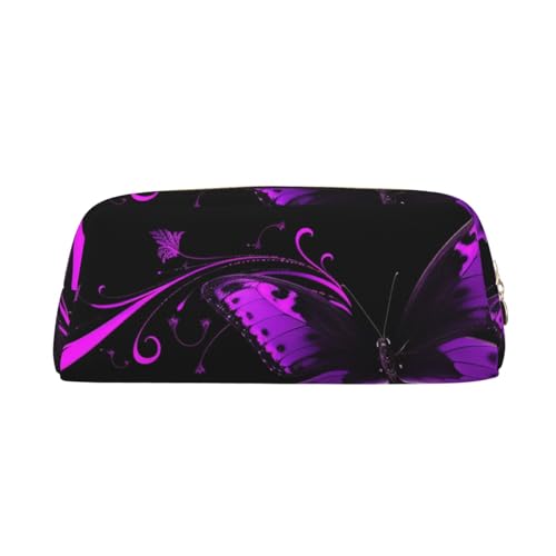 GDSHJKLW Federmäppchen aus Leder mit Schmetterlingsmotiv, großes Fassungsvermögen, Make-up-Tasche mit Reißverschluss, für Damen und Herren, Reise-Kulturbeutel, wasserdicht, Kosmetiktasche, weit GDSHJKLW Federmäppchen aus Leder mit Schmetterlingsmotiv, großes Fassungsvermögen, Make-up-Tasche mit Reißverschluss, für Damen und Herren, Reise-Kulturbeutel, wasserdicht, Kosmetiktasche, weit von GDSHJKLW