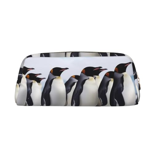 GDSHJKLW Federmäppchen aus Leder mit großem Fassungsvermögen, Make-up-Tasche mit Reißverschluss, für Damen und Herren, Reise-Kulturbeutel, wasserdicht, Kosmetiktasche, weit geöffnetes Münzfach, Gold von GDSHJKLW