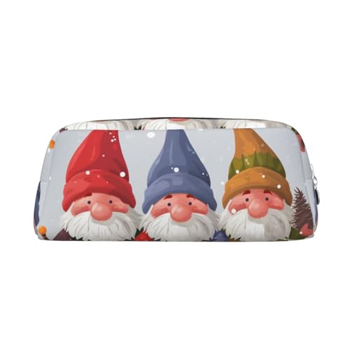 GDSHJKLW Federmäppchen mit Weihnachts-Zwergen, Leder, großes Fassungsvermögen, Make-up-Tasche mit Reißverschluss, für Damen und Herren, Reise-Kulturbeutel, wasserdicht, Kosmetiktasche, weit geöffnetes von GDSHJKLW