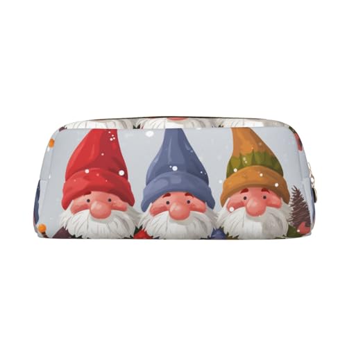 GDSHJKLW Federmäppchen mit Weihnachts-Zwergen, Leder, großes Fassungsvermögen, Make-up-Tasche mit Reißverschluss, für Damen und Herren, Reise-Kulturbeutel, wasserdicht, Kosmetiktasche, weit geöffnetes von GDSHJKLW