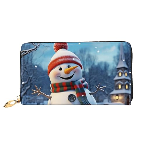 GDSHJKLW Happy Snowman Damen-Geldbörse, Leder, Reißverschluss, Clutch, wasserdicht, Kreditkartenetui mit Handyhalter, Reise-Münzgeldbörse GDSHJKLW Happy Snowman Damen-Geldbörse, Leder, Reißverschluss, Clutch, wasserdicht, Kreditkartenetui mit Handyhalter, Reise-Münzgeldbörse von GDSHJKLW