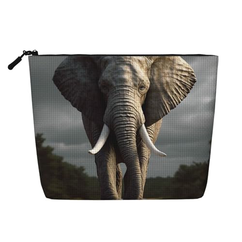 GDSHJKLW Make-up-Tasche aus Leinen für Damen, wasserdicht, Reise-Kosmetik-Organizer, leichter Reißverschluss, Reise-Kulturbeutel, Organizer, 3D-Elefanten-Make-up-Pinsel-Aufbewahrungstasche GDSHJKLW Make-up-Tasche aus Leinen für Damen, wasserdicht, Reise-Kosmetik-Organizer, leichter Reißverschluss, Reise-Kulturbeutel, Organizer, 3D-Elefanten-Make-up-Pinsel-Aufbewahrungstasche von GDSHJKLW