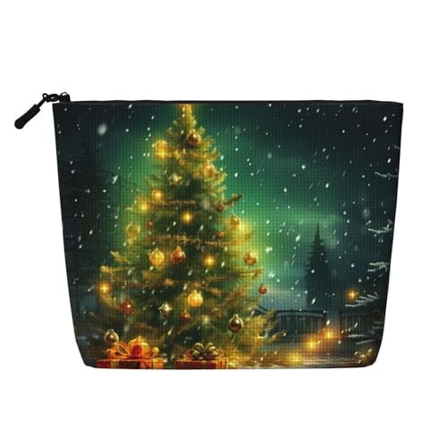 GDSHJKLW Make-up-Tasche aus Leinen für Damen, wasserdicht, Reise-Kosmetik-Organizer, leichter Reißverschluss, Reise-Kulturbeutel, Organizer, Weihnachtsbäume, Make-up-Pinsel, Aufbewahrungstasche GDSHJKLW Make-up-Tasche aus Leinen für Damen, wasserdicht, Reise-Kosmetik-Organizer, leichter Reißverschluss, Reise-Kulturbeutel, Organizer, Weihnachtsbäume, Make-up-Pinsel, Aufbewahrungstasche von GDSHJKLW