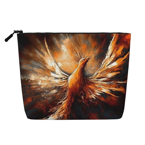 GDSHJKLW Make-up-Tasche aus Leinen für Damen, wasserdicht, Reise-Kosmetik-Organizer, leichter Reißverschluss, Reise-Kulturbeutel, Organizer, abstrakte Phoenix-Make-up-Pinsel-Aufbewahrungstasche GDSHJKLW Make-up-Tasche aus Leinen für Damen, wasserdicht, Reise-Kosmetik-Organizer, leichter Reißverschluss, Reise-Kulturbeutel, Organizer, abstrakte Phoenix-Make-up-Pinsel-Aufbewahrungstasche von GDSHJKLW