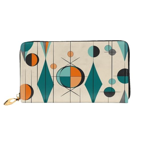 GDSHJKLW Mid Century Geometrische Damen-Geldbörse, Leder, Reißverschluss, Clutch, wasserdicht, Kreditkartenetui mit Handyhalter, Reise-Münzgeldbörse GDSHJKLW Mid Century Geometrische Damen-Geldbörse, Leder, Reißverschluss, Clutch, wasserdicht, Kreditkartenetui mit Handyhalter, Reise-Münzgeldbörse von GDSHJKLW