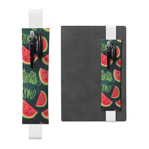 GDSHJKLW One In A Melon Elastisches Band Stifthalter Abnehmbare PU Leder Stifteetui Journal Bleistift Halter Federmäppchen Bürobedarf Geschenk für Hardcover Journals Notizbücher Planer von GDSHJKLW