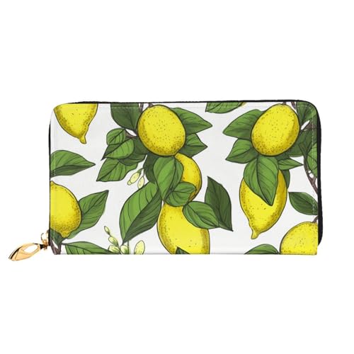 GDSHJKLW Yellow Fresh Lemons Damen-Geldbörse, Leder, Reißverschluss, wasserdicht, Kreditkartenetui mit Handyhalter, Reise-Münzgeldbörse GDSHJKLW Yellow Fresh Lemons Damen-Geldbörse, Leder, Reißverschluss, wasserdicht, Kreditkartenetui mit Handyhalter, Reise-Münzgeldbörse von GDSHJKLW