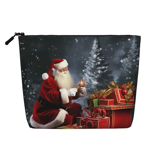 Gdshjklw Make-up-Tasche aus Leinen für Damen, wasserdicht, Reise-Kosmetik-Organizer, leichter Reißverschluss, Reise-Kulturbeutel, Organizer, Frohe Weihnachten, Weihnachtsmanngeschenk, Make-up-Pinsel Gdshjklw Make-up-Tasche aus Leinen für Damen, wasserdicht, Reise-Kosmetik-Organizer, leichter Reißverschluss, Reise-Kulturbeutel, Organizer, Frohe Weihnachten, Weihnachtsmanngeschenk, Make-up-Pinsel von GDSHJKLW