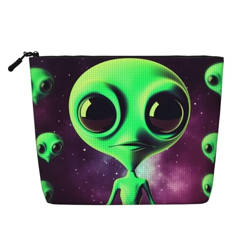 Gdshjklw Make-up-Tasche aus Leinen für Damen, wasserdicht, Reise-Kosmetik-Organizer, leichter Reißverschluss, Reise-Kulturbeutel, Organizer, Grün, Alien1 Make-up-Pinsel-Aufbewahrungstasche Gdshjklw Make-up-Tasche aus Leinen für Damen, wasserdicht, Reise-Kosmetik-Organizer, leichter Reißverschluss, Reise-Kulturbeutel, Organizer, Grün, Alien1 Make-up-Pinsel-Aufbewahrungstasche von GDSHJKLW