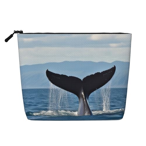 Gdshjklw Make-up-Tasche aus Leinen für Damen, wasserdicht, Reise-Kosmetik-Organizer, leichter Reißverschluss, Reise-Kulturbeutel, Organizer, Walschwanz, Make-up-Pinsel, Aufbewahrungstasche Gdshjklw Make-up-Tasche aus Leinen für Damen, wasserdicht, Reise-Kosmetik-Organizer, leichter Reißverschluss, Reise-Kulturbeutel, Organizer, Walschwanz, Make-up-Pinsel, Aufbewahrungstasche von GDSHJKLW