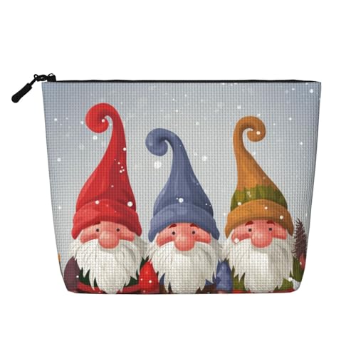 Gdshjklw Make-up-Tasche aus Leinen für Damen, wasserdicht, Reise-Kosmetik-Organizer, leichter Reißverschluss, Reise-Kulturbeutel, Organizer, Weihnachten, Winter, Zwerge, Make-up-Pinsel Gdshjklw Make-up-Tasche aus Leinen für Damen, wasserdicht, Reise-Kosmetik-Organizer, leichter Reißverschluss, Reise-Kulturbeutel, Organizer, Weihnachten, Winter, Zwerge, Make-up-Pinsel von GDSHJKLW