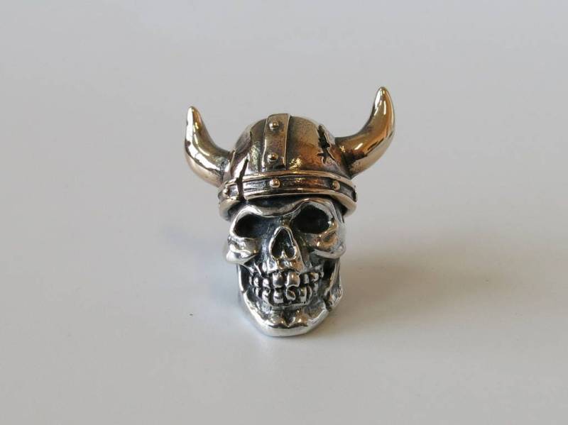 Wikinger Totenkopf Perle, Paracord Messer Schlüsselanhänger Armband Eds von GDSKULLS