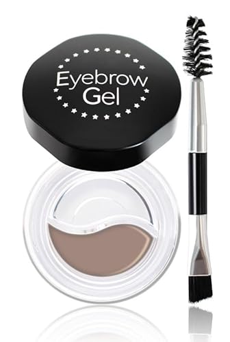 Augenbrauengel Set 2 In 1 Wasserfeste Augenbrauenfarbe Und Eyeliner Gel Zum FüLlen Und Formen Der Augenbrauen Mit Augenbrauenpinsel, Cosplay Stage Use Augenbrauenfarbe (1) von GDYS