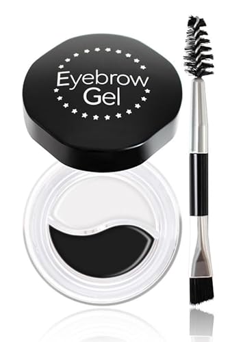 Augenbrauengel Set 2 In 1 Wasserfeste Augenbrauenfarbe Und Eyeliner Gel Zum FüLlen Und Formen Der Augenbrauen Mit Augenbrauenpinsel, Cosplay Stage Use Augenbrauenfarbe (10) von GDYS