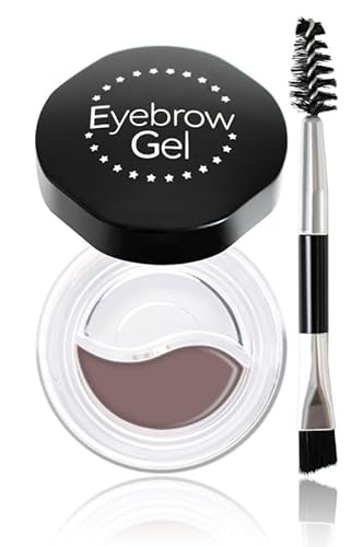 Augenbrauengel Set 2 In 1 Wasserfeste Augenbrauenfarbe Und Eyeliner Gel Zum FüLlen Und Formen Der Augenbrauen Mit Augenbrauenpinsel, Cosplay Stage Use Augenbrauenfarbe (2) von GDYS