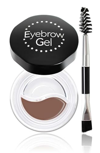 Augenbrauengel Set 2 In 1 Wasserfeste Augenbrauenfarbe Und Eyeliner Gel Zum FüLlen Und Formen Der Augenbrauen Mit Augenbrauenpinsel, Cosplay Stage Use Augenbrauenfarbe (5) von GDYS