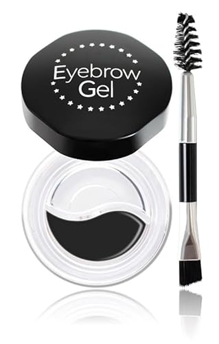 Augenbrauengel Set 2 In 1 Wasserfeste Augenbrauenfarbe Und Eyeliner Gel Zum FüLlen Und Formen Der Augenbrauen Mit Augenbrauenpinsel, Cosplay Stage Use Augenbrauenfarbe (6) von GDYS
