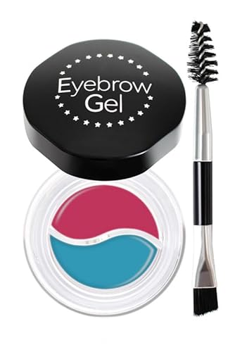 Augenbrauengel Set 2 In 1 Wasserfeste Augenbrauenfarbe Und Eyeliner Gel Zum FüLlen Und Formen Der Augenbrauen Mit Augenbrauenpinsel, Cosplay Stage Use Augenbrauenfarbe (8) von GDYS